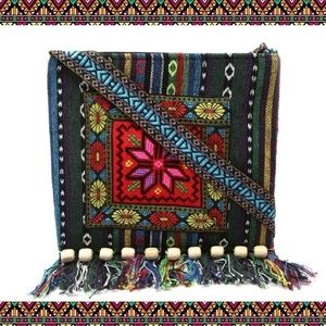Unique Vintage Ethnic Tote Messenger Shoulder Bag